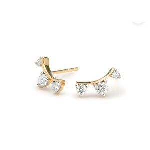 Adina Reyter 3 Amigos Solid 14k Gold Diamond Earrings